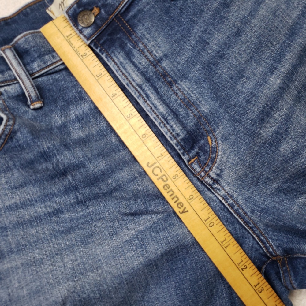 Madewell Selvedge 1991 Straight Jeans Mens 38x34 Blue Medium Wash Stretch Denim - Picture 7 of 12
